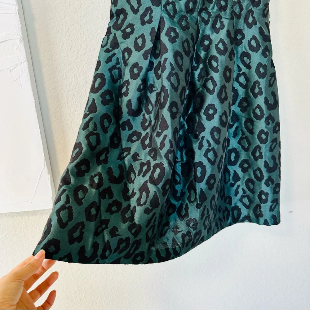 Ann Taylor Loft Green Cheetah Print Dress NWT - Picture 11 of 14